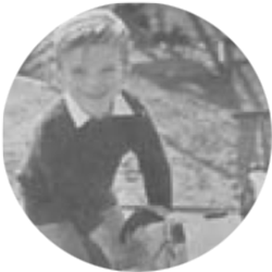 Historic 1950s image of little boy