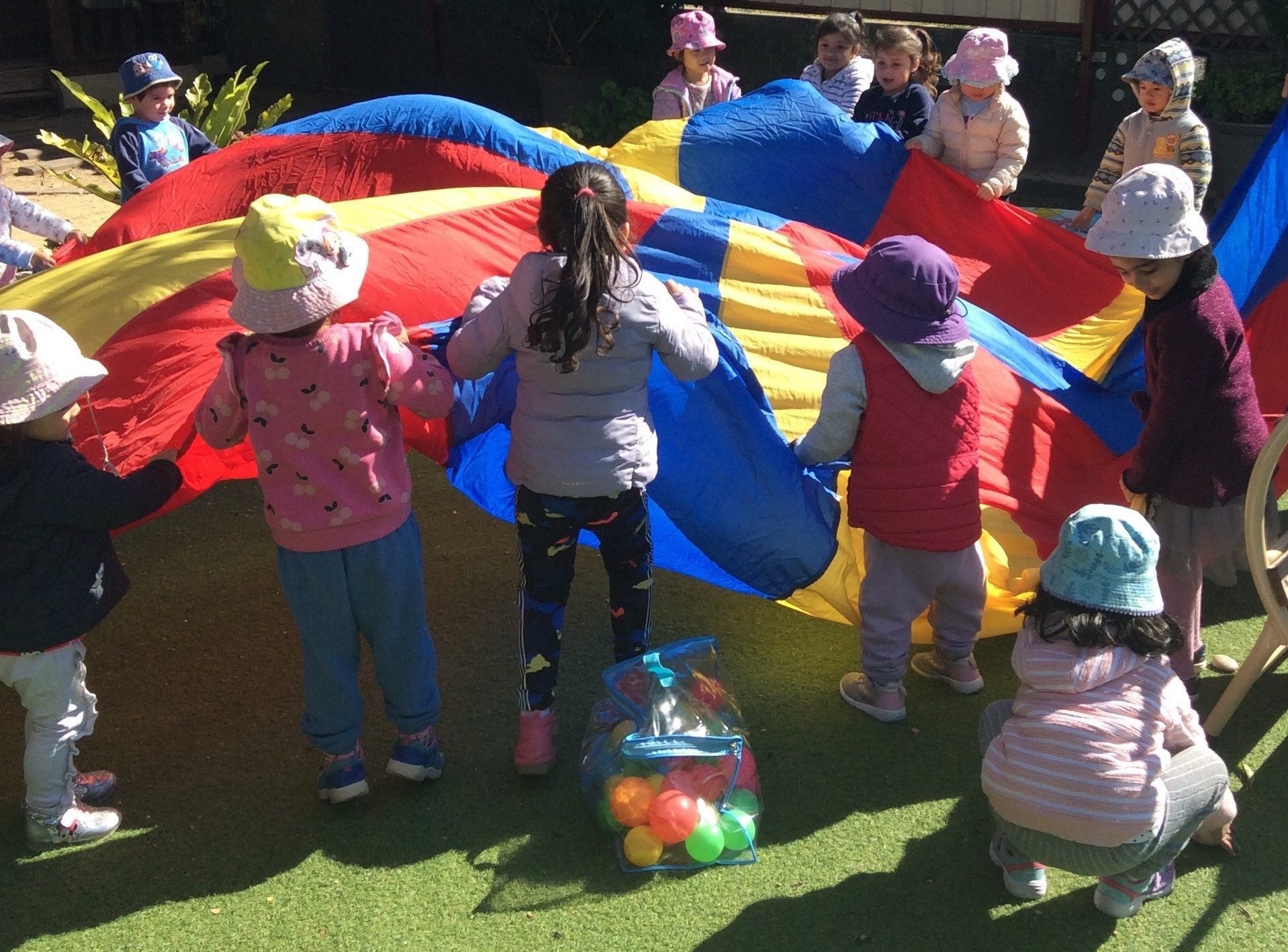 preschool parachute play